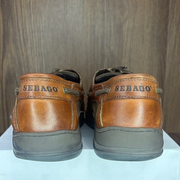Sebago Tan Leather Boat Shoes - Picture 4 of 10